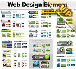 网页标签按钮：Web Design Element